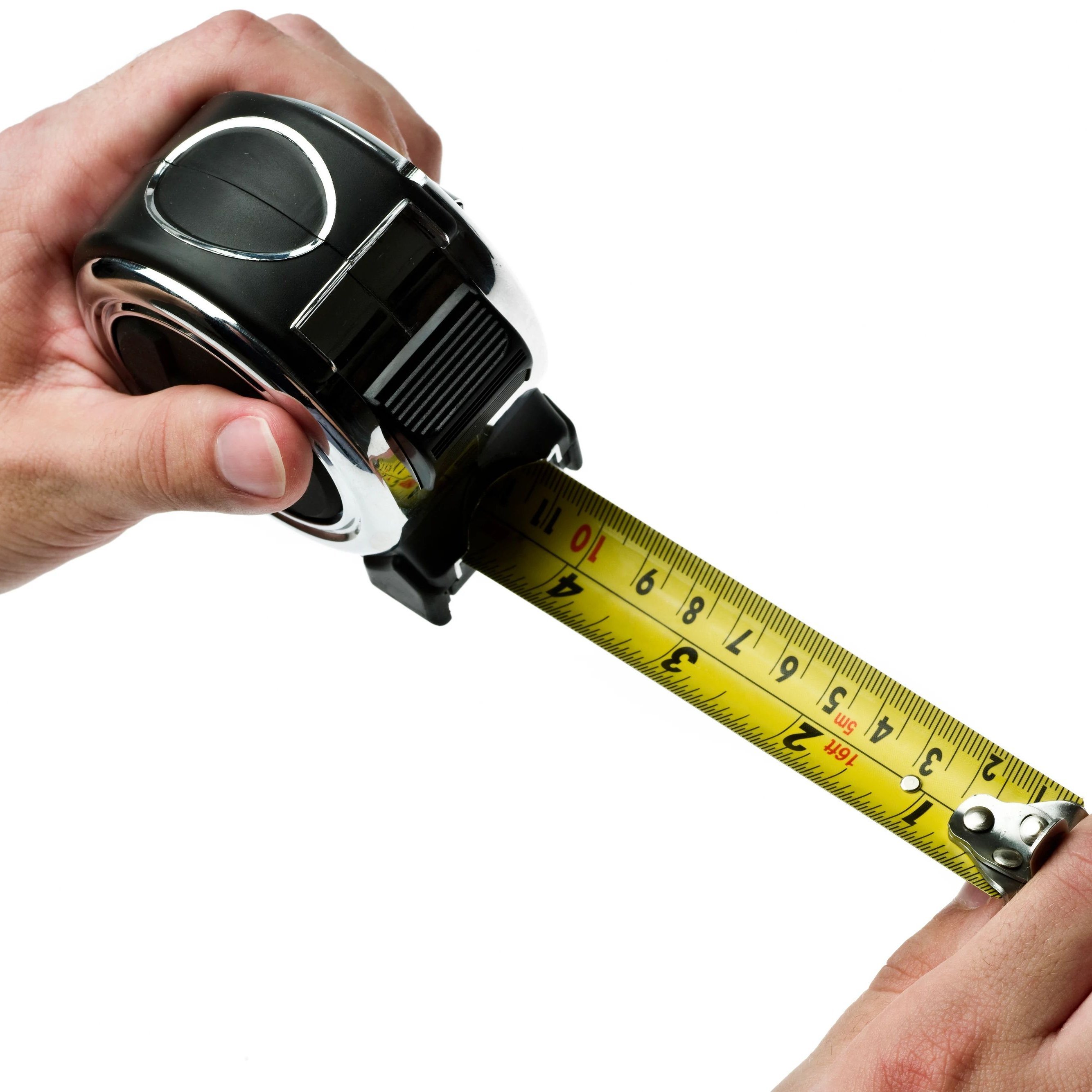 person holding measuring tape