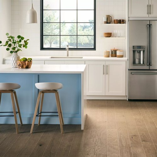 kitchen with white countertops